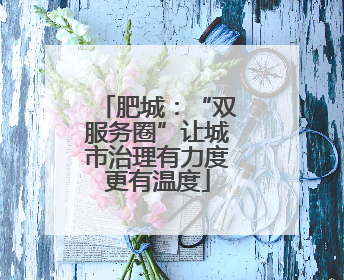 肥城：“双服务圈”让城市治理有力度更有温度