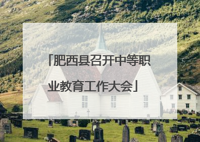 肥西县召开中等职业教育工作大会
