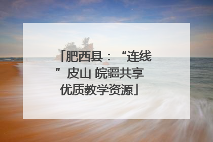 肥西县：“连线”皮山 皖疆共享优质教学资源