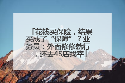 花钱买保险，结果买成了“保障”？业务员：外面修修就行，还去4S店找宰