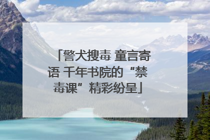 警犬搜毒 童言寄语 千年书院的“禁毒课”精彩纷呈