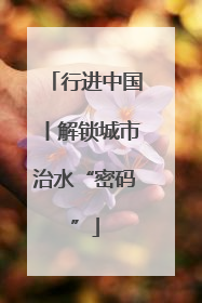 行进中国丨解锁城市治水“密码”