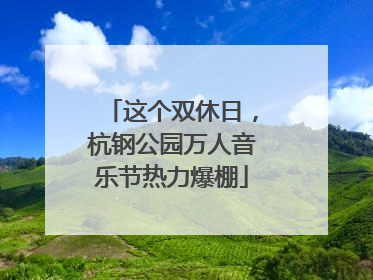 这个双休日，杭钢公园万人音乐节热力爆棚