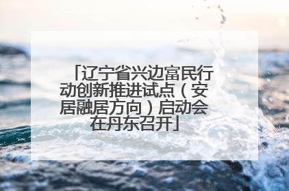 辽宁省兴边富民行动创新推进试点（安居融居方向）启动会在丹东召开