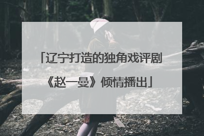 辽宁打造的独角戏评剧《赵一曼》倾情播出