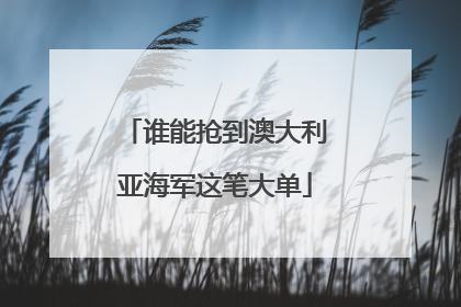 谁能抢到澳大利亚海军这笔大单