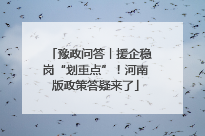 豫政问答丨援企稳岗“划重点”！河南版政策答疑来了
