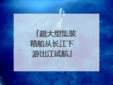 超大型集装箱船从长江下游出江试航