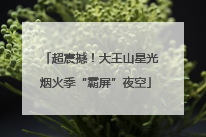 超震撼！大王山星光烟火季“霸屏”夜空