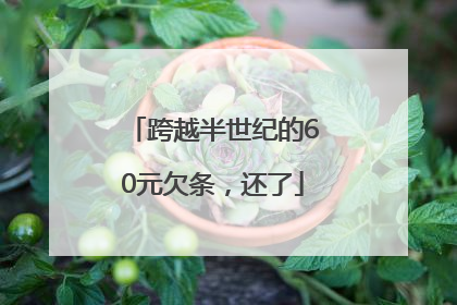 跨越半世纪的60元欠条，还了