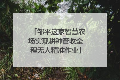 邹平这家智慧农场实现耕种管收全程无人精准作业
