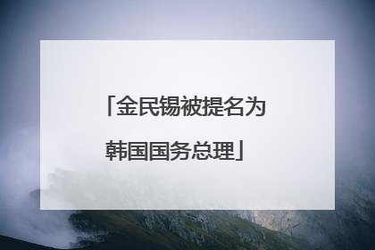 金民锡被提名为韩国国务总理