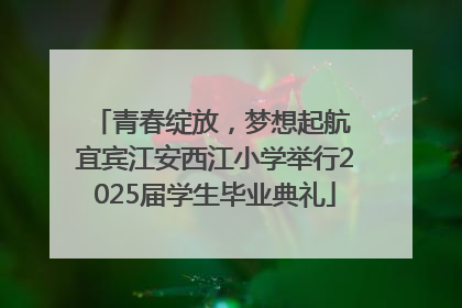 青春绽放，梦想起航 宜宾江安西江小学举行2025届学生毕业典礼