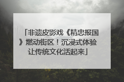 非遗皮影戏《精忠报国》燃动街区！沉浸式体验让传统文化活起来