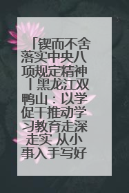 锲而不舍落实中央八项规定精神丨黑龙江双鸭山：以学促干推动学习教育走深走实 从小事入手写好“民生答卷”