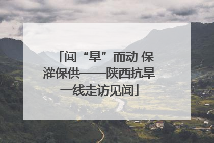闻“旱”而动 保灌保供——陕西抗旱一线走访见闻