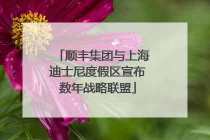 顺丰集团与上海迪士尼度假区宣布数年战略联盟