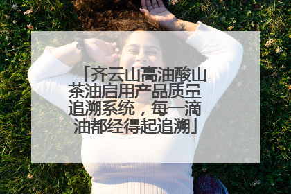 齐云山高油酸山茶油启用产品质量追溯系统，每一滴油都经得起追溯