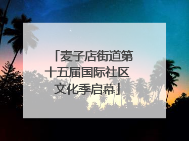 麦子店街道第十五届国际社区文化季启幕