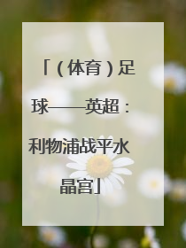 （体育）足球——英超：利物浦战平水晶宫
