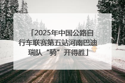 2025年中国公路自行车联赛第五站河南巴迪瑞队“骑”开得胜