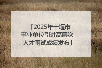 2025年十堰市事业单位引进高层次人才笔试成绩发布