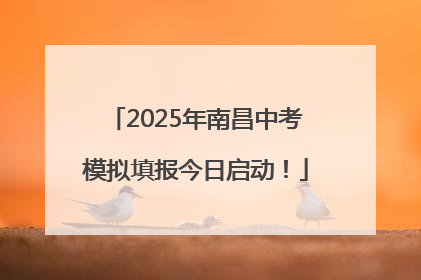 2025年南昌中考模拟填报今日启动！